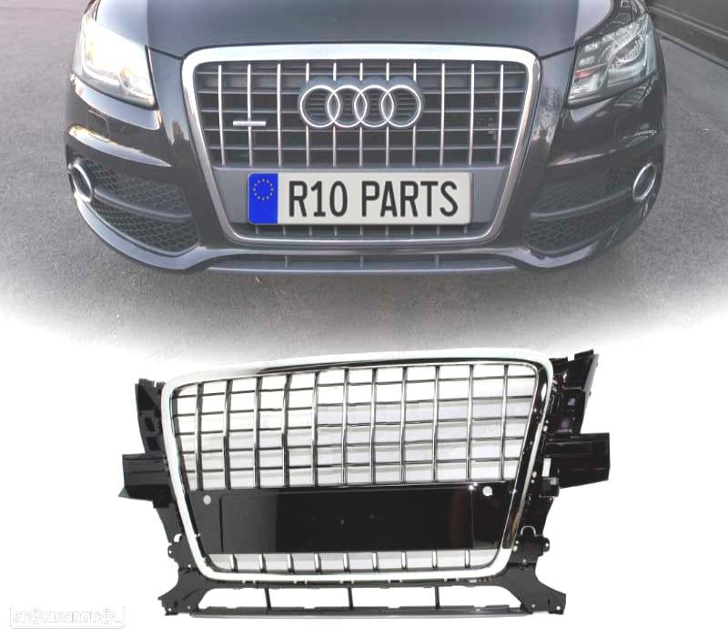 GRELHA FRONTAL AUDI Q5 08-11 LOOK S LINE CROMADO - 1