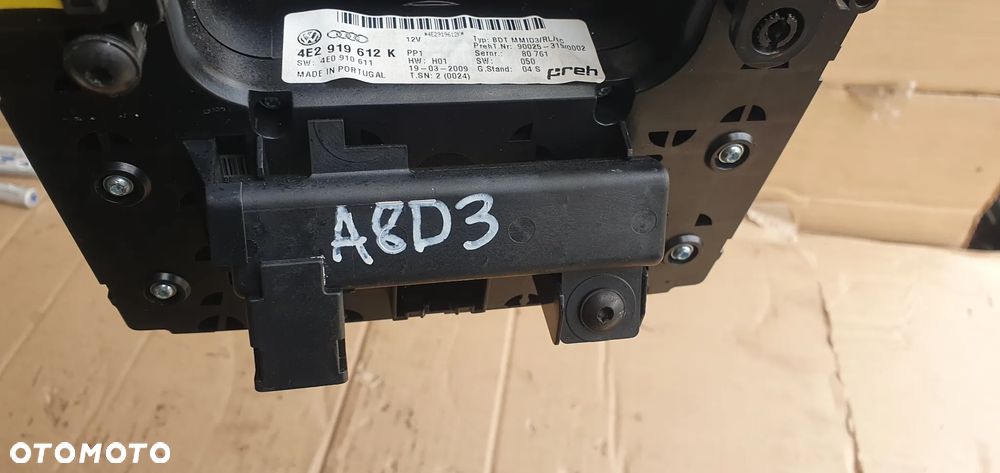 Panel sterowania MMI Audi A8 D3 4E2919612K - 11