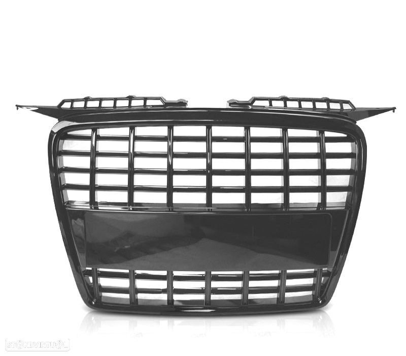 GRELHA FRONTAL AUDI A3 8P 05-08 LOOK S LINE PRETO BRILHANTE - 2