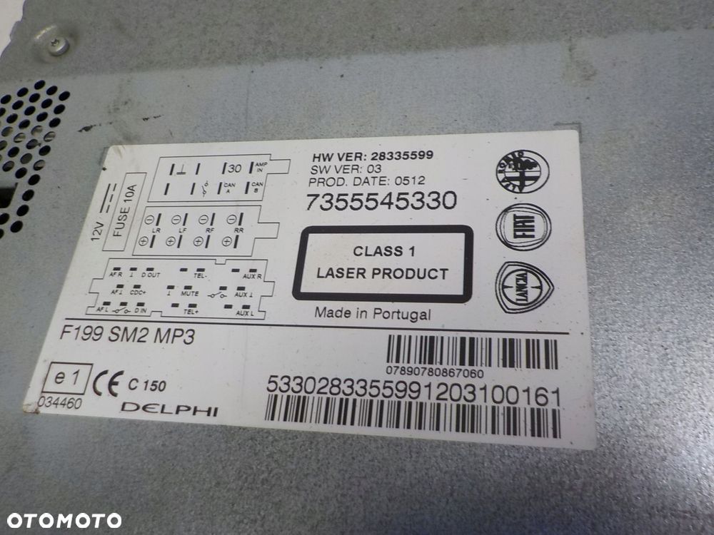FIAT PUNTO EVO RADIO FABRYCZNE 7355545330 - 2