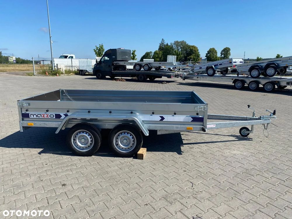 Niewiadów DOSTAWA! Przyczepa wym. 304x150x35, BD7530UT dwuosiowa UCHYLNA! Spawana rama! Wzmocniona tylna burta, sprężyny gazowe! MOCNA - 4