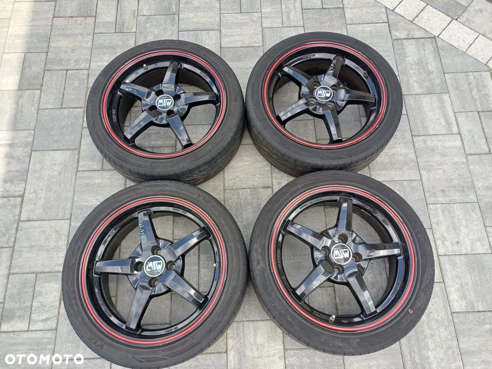 FELGI Z OPONAMI KOŁA ALUMINIOWE MSW DESIGNED BY OZ RACING FIAT R17 4X100 56,6 mm OPONY VENTUS V12 EVO 205/45 R17 NR30 - 1
