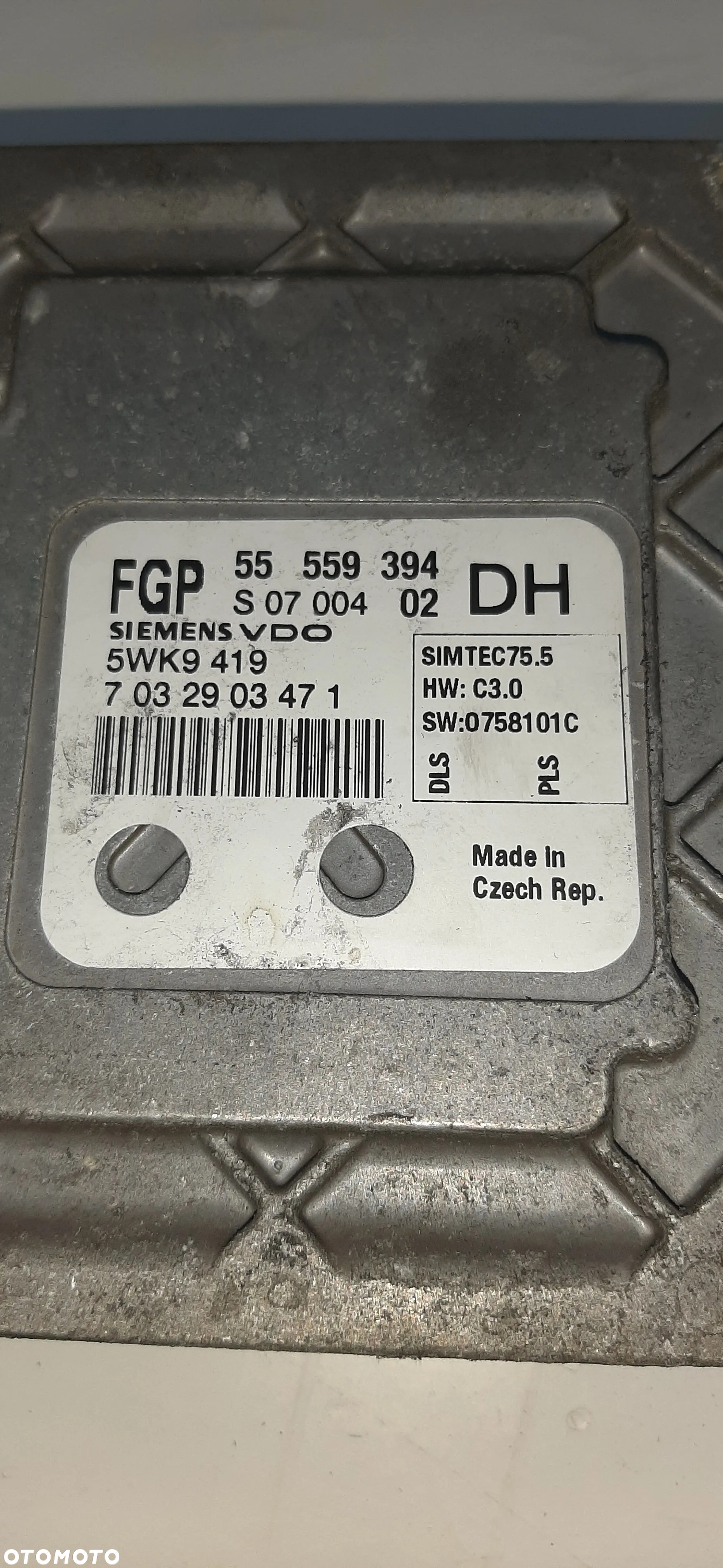 STEROWNIK SILNIKA SIEMENS 5WK9419 /55559394DH - OPEL ASTRA H 1.6/16V - 2