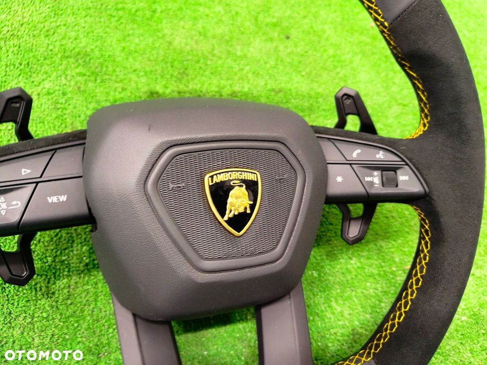 LAMBORGHINI URUS KIEROWNICA ŁOPATKI ALCANTARA ŻÓŁTA NIĆ - 4