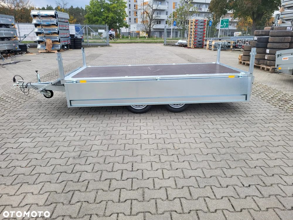 Neptun DOSTAWA! Przyczepa platforma wym. 302x151 SPAWANA! koła pod spodem N7-302 2 kps, wszystkie burty DEMONTOWALNE, lekka kat.B GN273 - 6