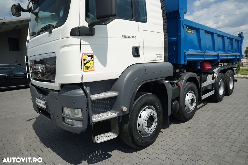 MAN TGS 35.360 / 8x4 / BASCULĂ DUBLĂ / HYDROBORTA / BORDMATIK / EURO 5 - 17