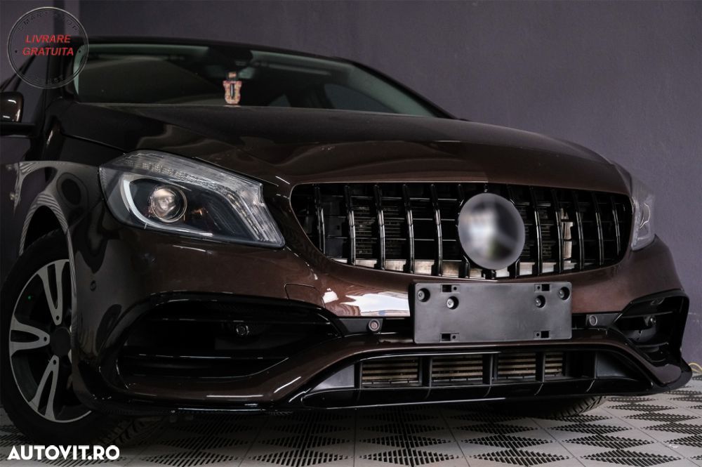 Bara Fata cu Stickere Laterale Negru Mat Mercedes A-Class W176 (2012-2018) A45 Des- livrare gratuita - 15