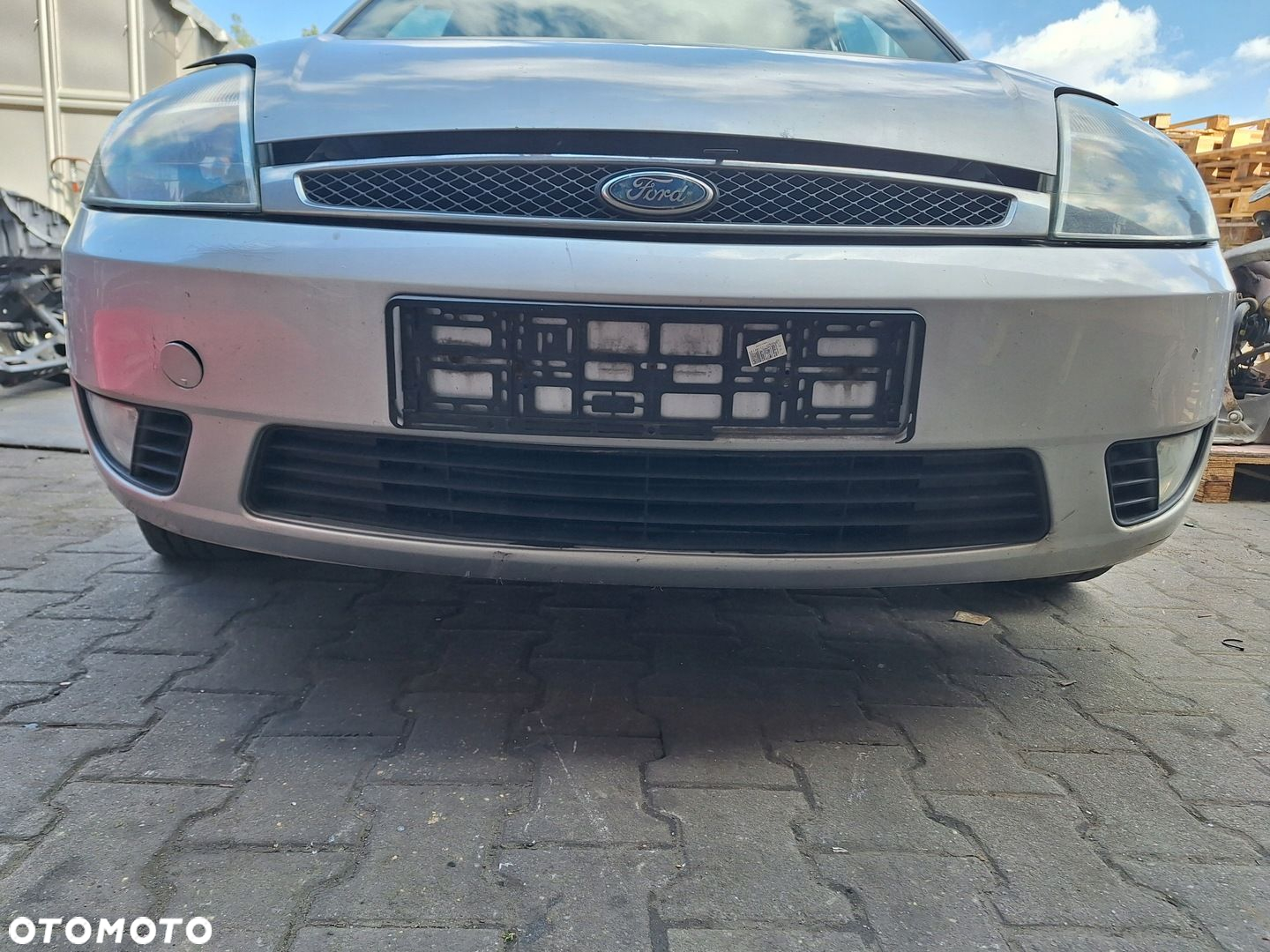 FORD FIESTA 5 V MK6 JH SREBRNY HALOGENY ZDERZAK PRZÓD 02-05 LAKIER 62 - 13