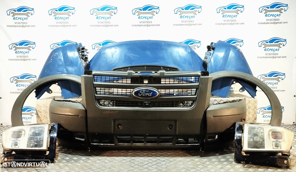 FRENTE COMPLETA FORD TRANSIT VII 7 MK7 FM FN FF ANO 2008 A 2013  CAPOT PARACHOQUES GUARDA-LAMAS OTICAS RADIADOR VENTILADOR FRENTE FIBRA REFORÇO
