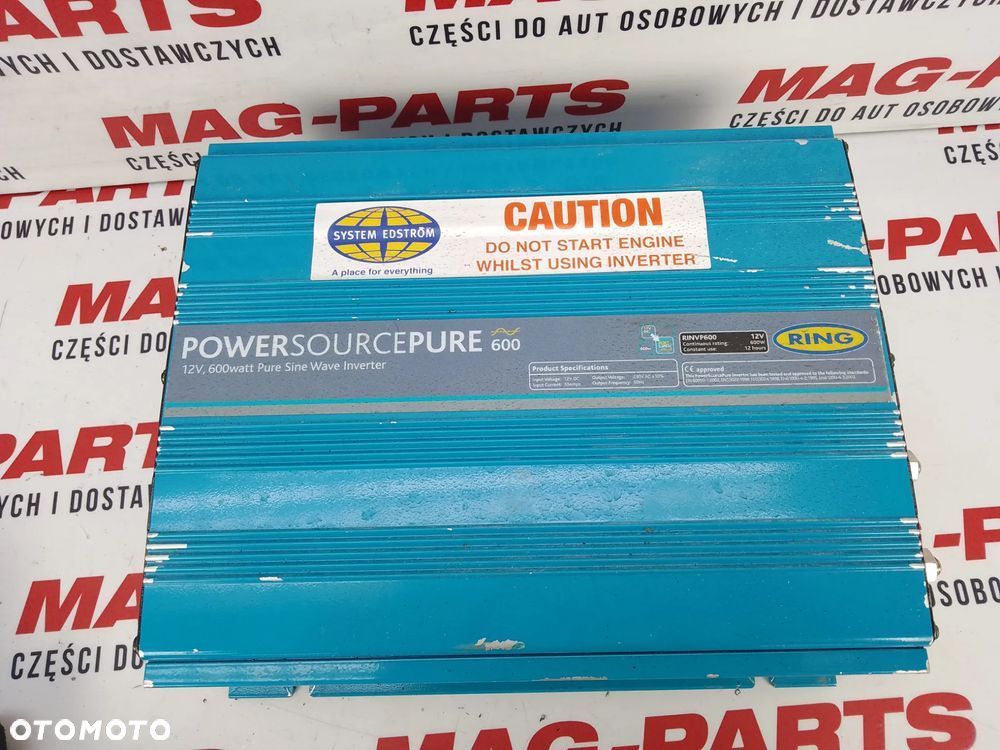 przetwornica samochodowa 12v 230v 600 watt power source pure 600 - 5