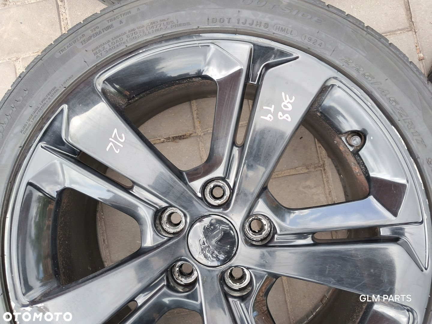 Peugeot 308 II T9 Felgi aluminiowe 17" 7,5" ET44 5x108 9677989777 - 4