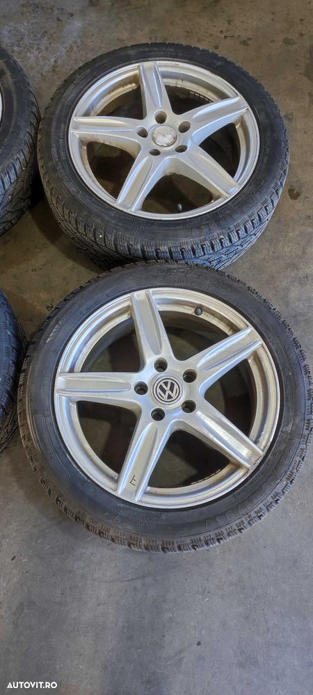 Set jante aliaj pe 17 volkswagen vw passat B6 sedan cu anvelope de iarna DOT 2020 - 4