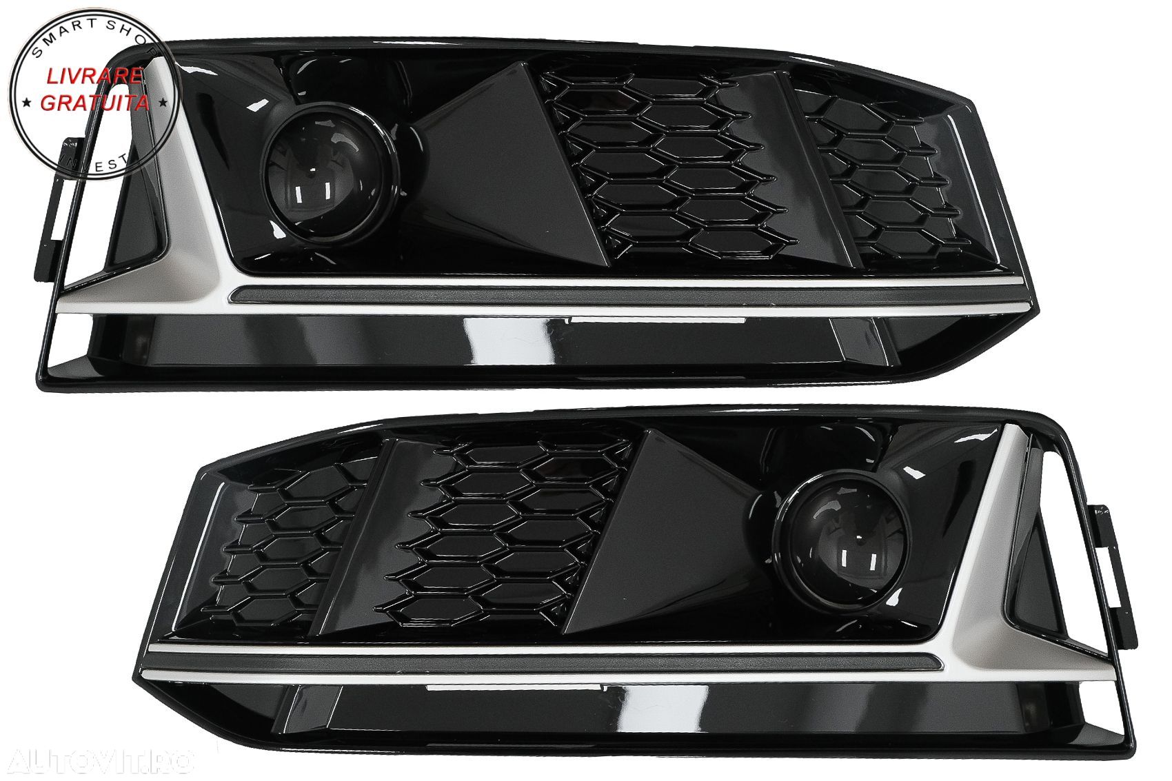 Grile Laterale Audi A4 B9 S-Line Sedan Avant (2016-2018) RS4 Design Silver Edition- livrare gratuita - 1