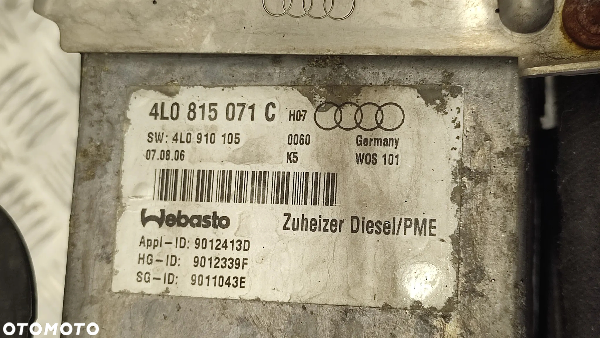 AUDI Q7 4L 05-15R WEBASTO OGRZEWANIE 3.0 TDI 4L0815071C 4L0815071 C - 4