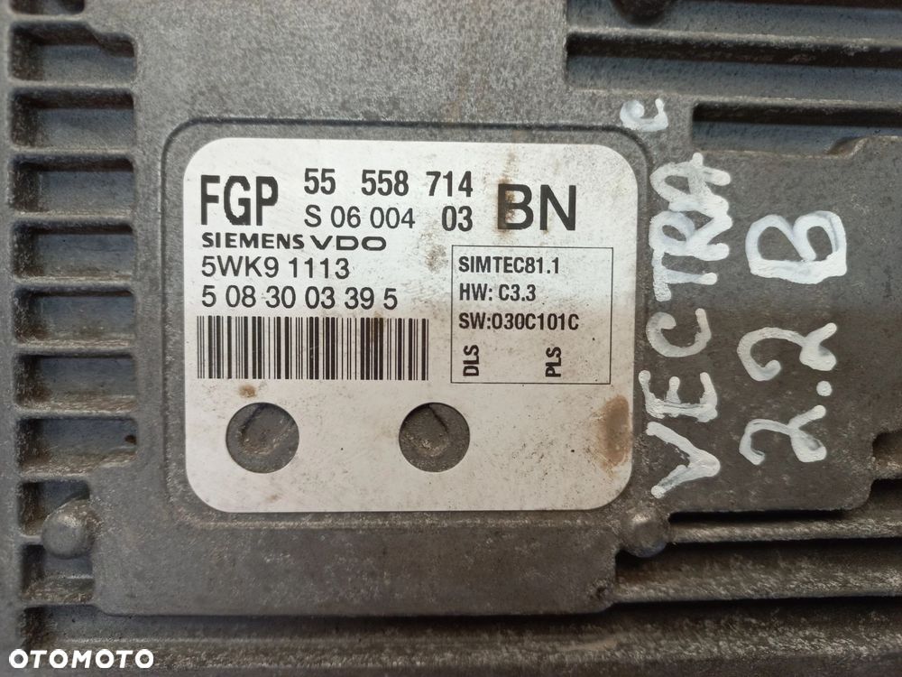 .Vectra C zestaw startowy komputer 2,2 16V Direct benzyna LIFT manual EU Opel - 2