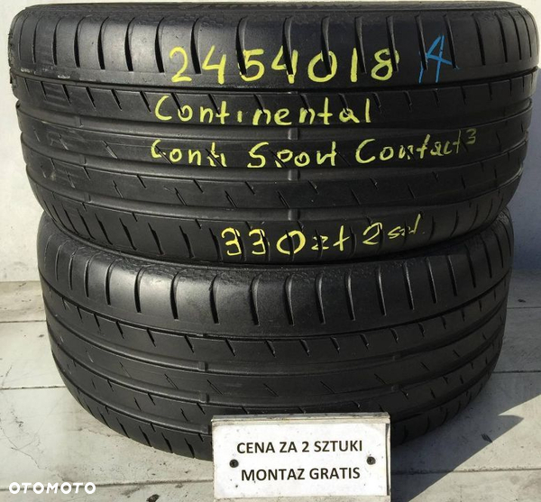 245/40/18 cena za 4szt letnie* Continental Najtaniej w Warszawie!Montaż gratis!GWARANCJA ZADOWOLENIA!
