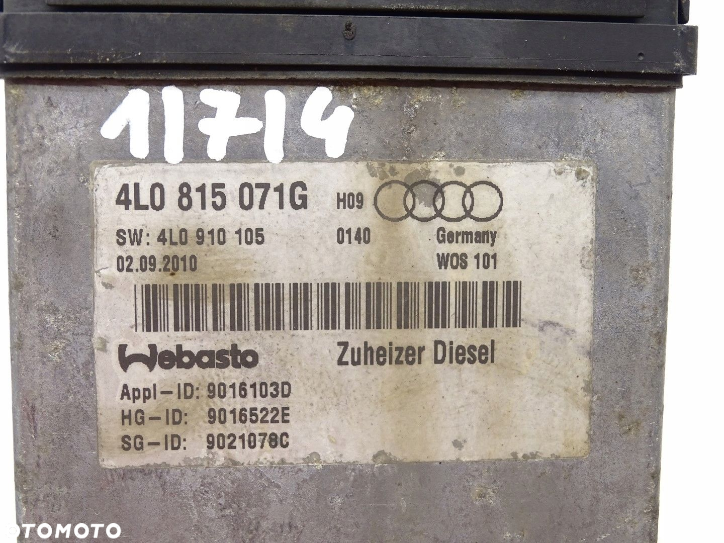 OGRZEWANIE POSTOJOWE WEBASTO AUDI Q7 4L LIFT 3.0 TDI 4L0815071G - 5