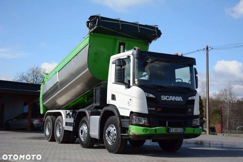 Scania P 410 XT / 2019r / 8x4 / MEILLER KIPPER / Retarder / Mulda / Duża ładowność / Na zwolnicach