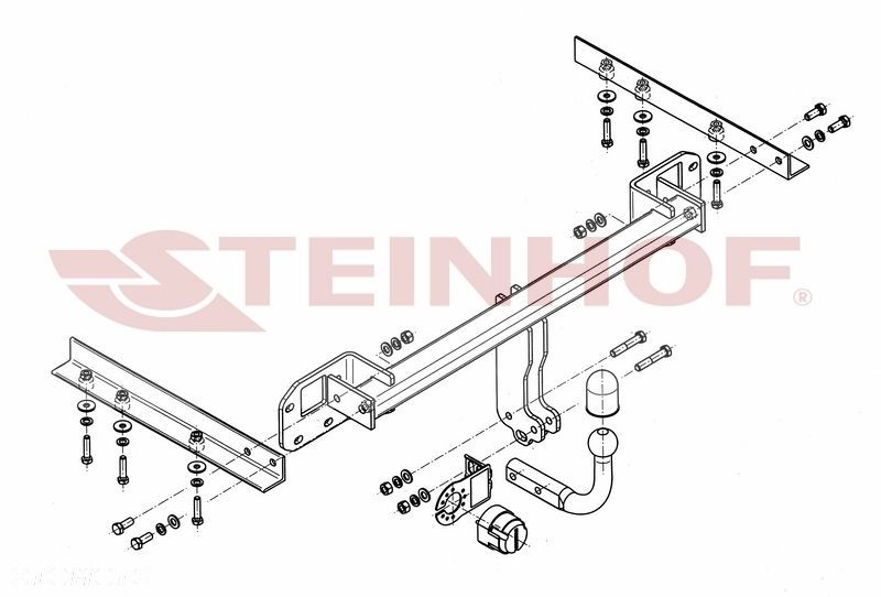Hak holowniczy + WIĄZKA 7PIN do Subaru Legacy V Sedan od 2009 - 2