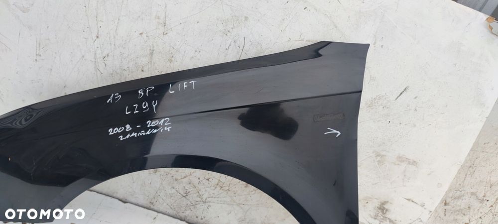 BŁOTNIK LEWY PRZÓD AUDI A3 8P LIFT 2008-2012 LZ9Y ZAMIENNIK UŻYWANY - 6