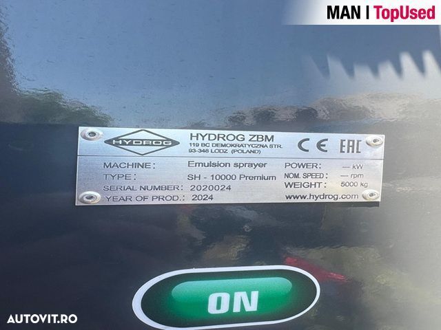 MAN HYDROG SR 10.000 Litri si Perie frontala - NOU - 9
