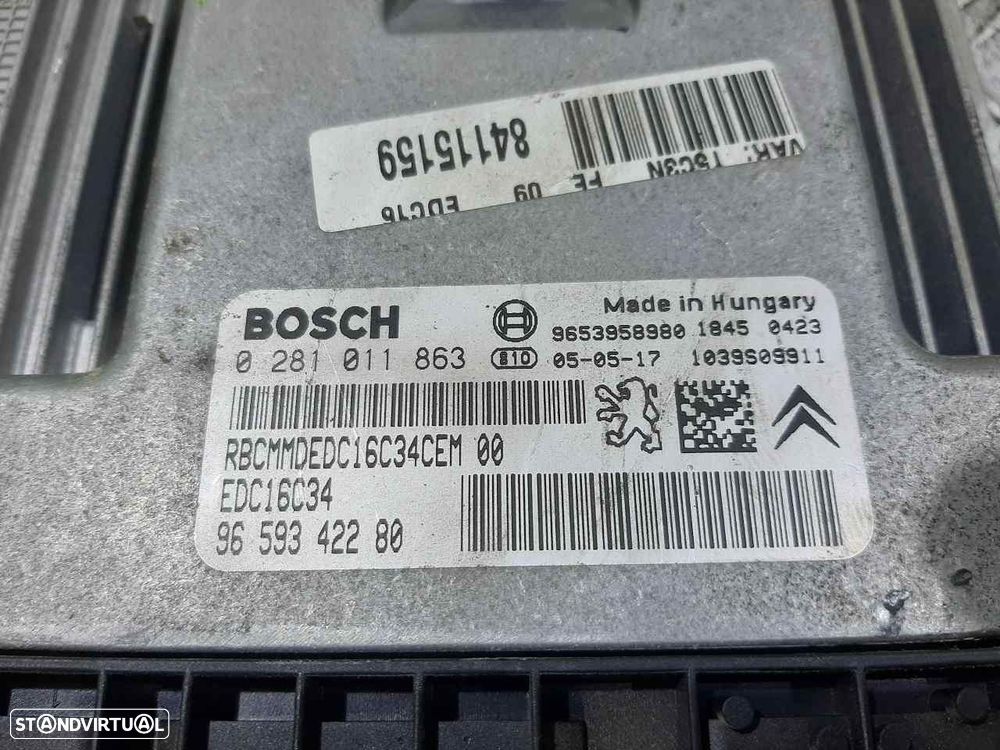 CENTRALINA MOTOR UCE PEUGEOT 307 BREAK 2005 -0281011863 - 4
