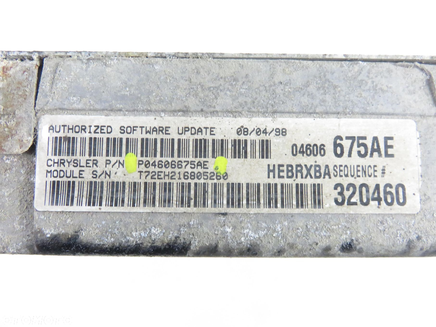 STEROWNIK CHRYSLER 300M (LR) 2.7 V6 24V - EER 04606675AE P04606675AE - 7