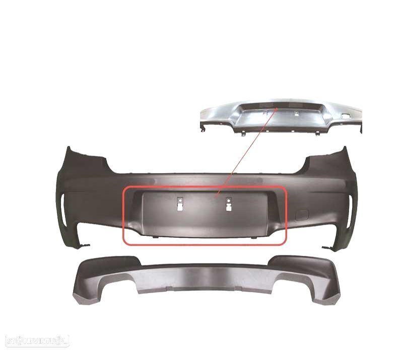 PARA-CHOQUES TRASEIRO BMW E81 E87 04-11 LOOK 1M - 2