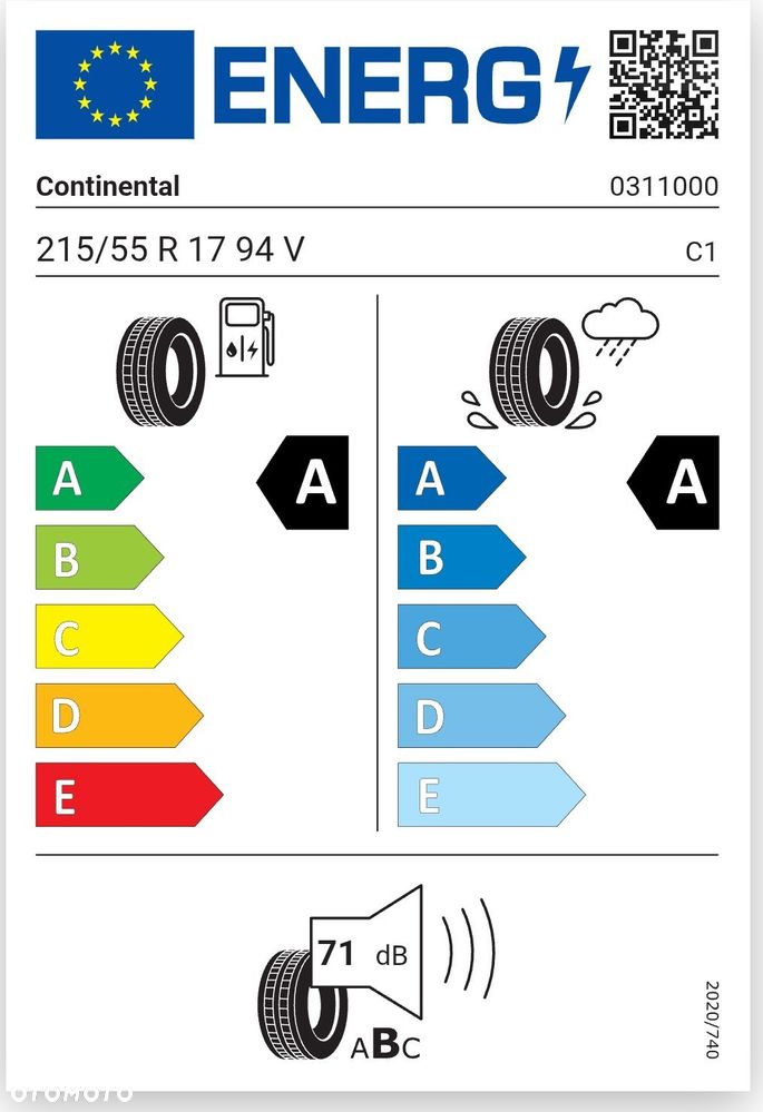 Opony letnie Continental EcoContakt 6 215/55/R17 - 15
