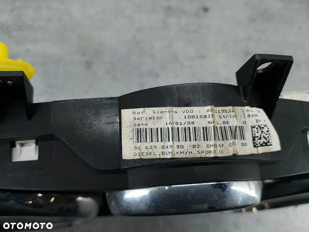 LICZNIK PEUGEOT 207 9662904980 1.4 HDI - 5