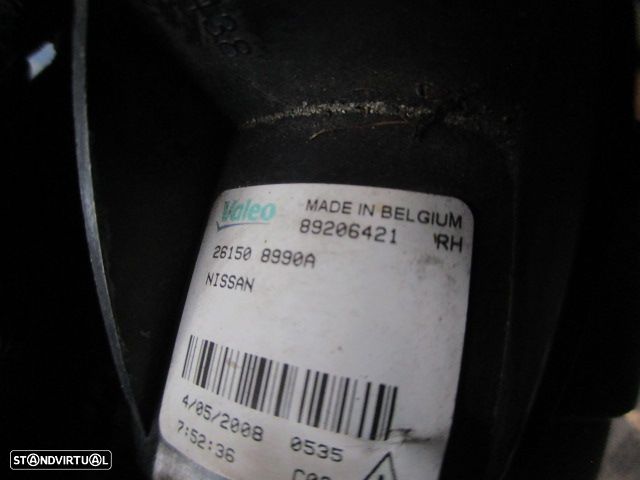 Farol Nevoeiro 261508990A NISSAN QASHQAI 1 FASE 1 2008 1.5DCI 105CV 5P CINZENTO FRT DRT VALEO - 3