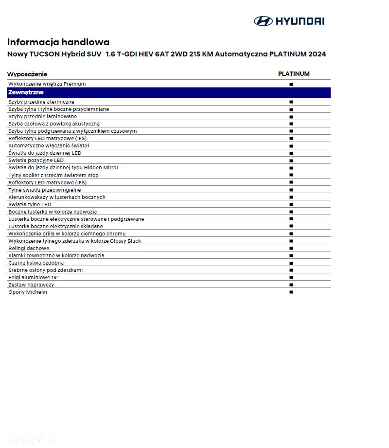 Hyundai Tucson 1.6 T-GDi HEV Platinum 2WD - 19