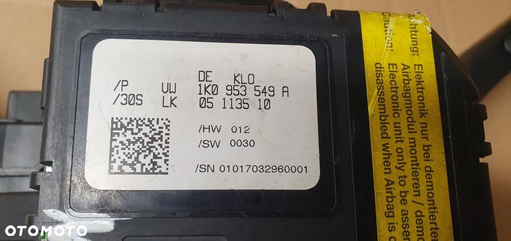 Manetki przełącznik zespolony pająk taśma VW Touran I 1K0953503H - 9