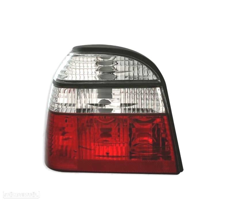 FAROLINS VOLKSWAGEN GOLF3 MK III 91-97 VERMELHO BRANCO - 2