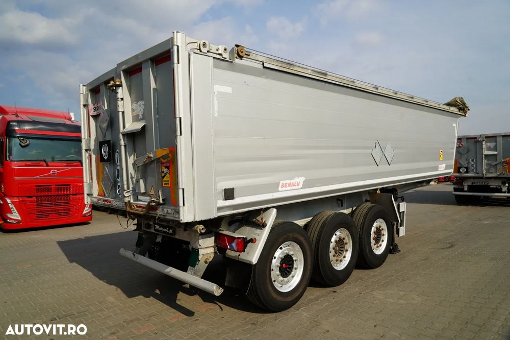 Benalu BASCULĂ BENALU / 29 m³ / ALUMINIU / AXĂ RIDICATĂ / GREUTATE: 5.000 KG / JANTE DIN ALIAJ / SAF / PRELATĂ ELECTRICĂ / IMPORTAT - 8