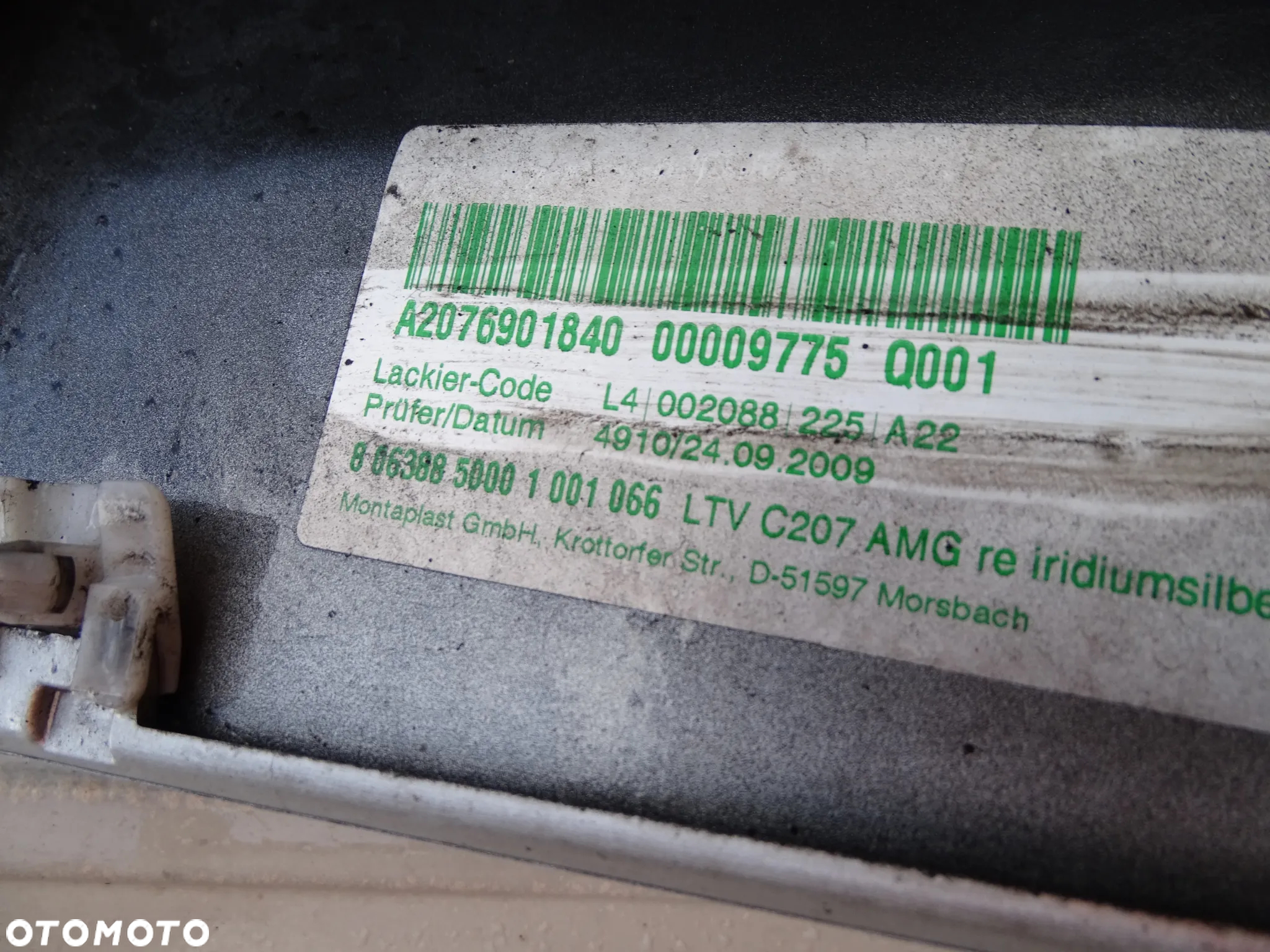 Mercedes E W207 Prog listwa progowa prawa AMG C775 2076901840 - 4