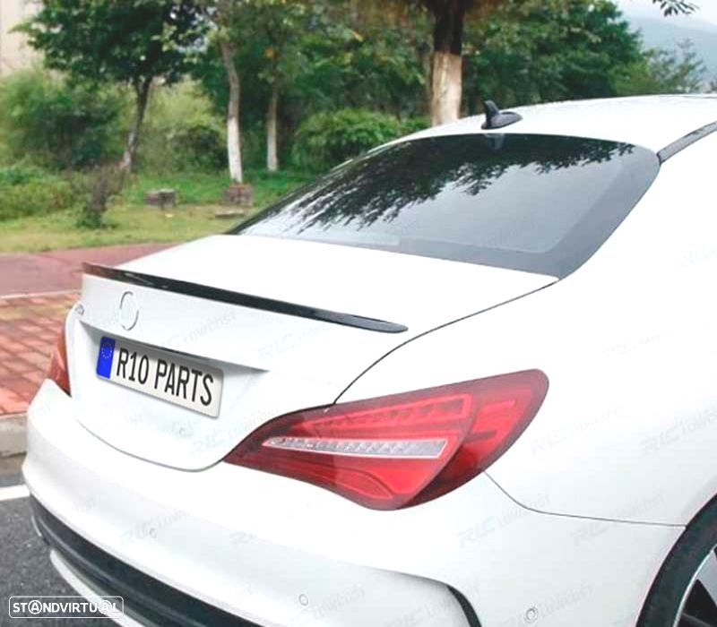 LIP AILERON DE MALA MERCEDES CLA C117 12- LOOK AMG PRETO BRILHO - 2