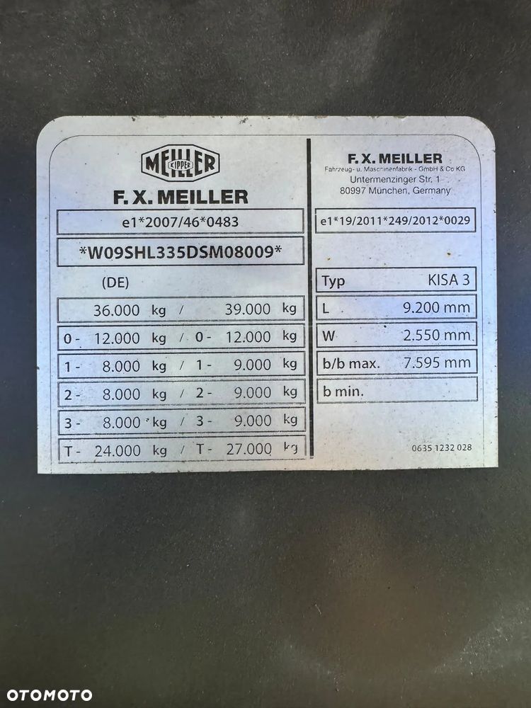 Meiller MHKA 27m3, osie BPW, 1 oś podnoszona - 5