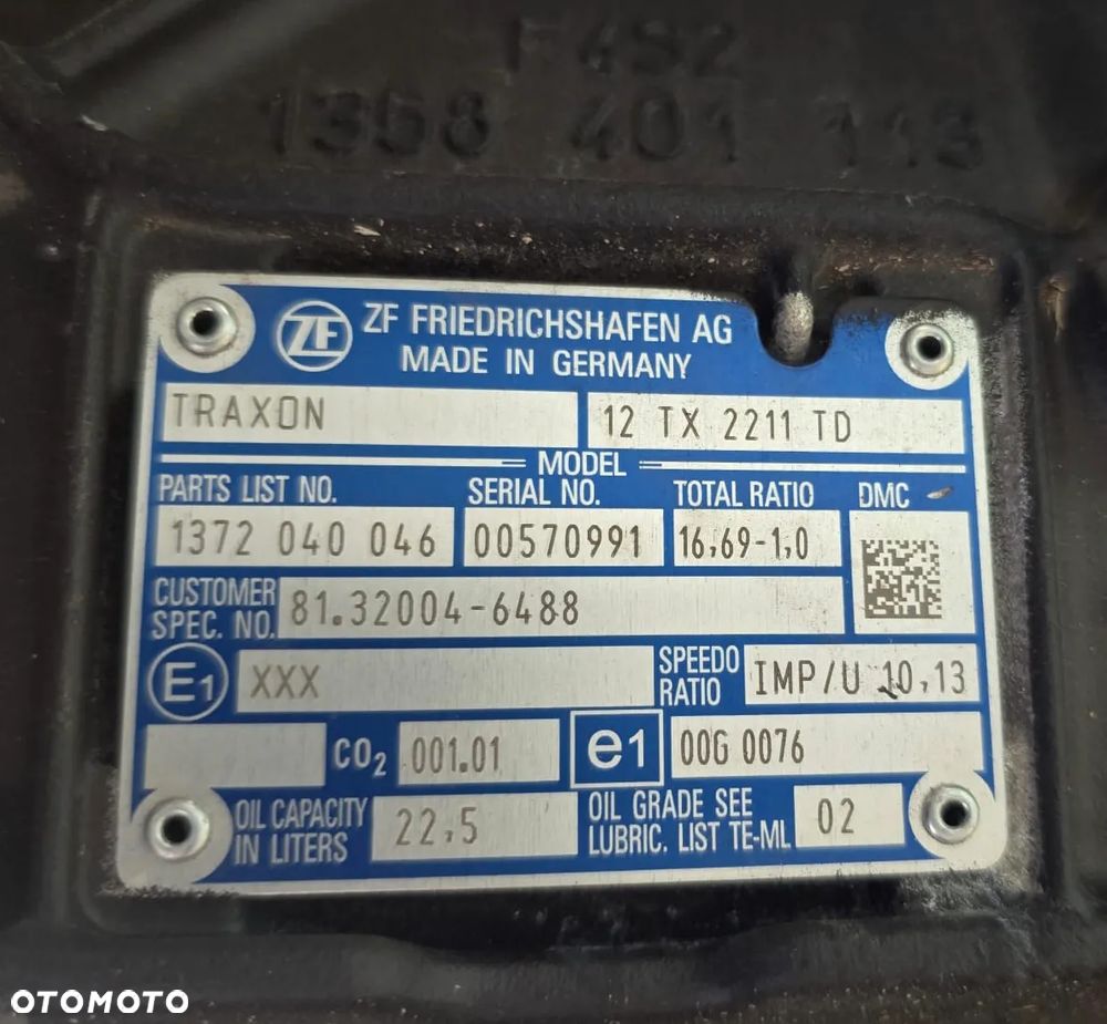 SKRZYNIA BIEGÓW ZF TRAXON 12 TX 2211 TD MAN DAF LIFT - 2