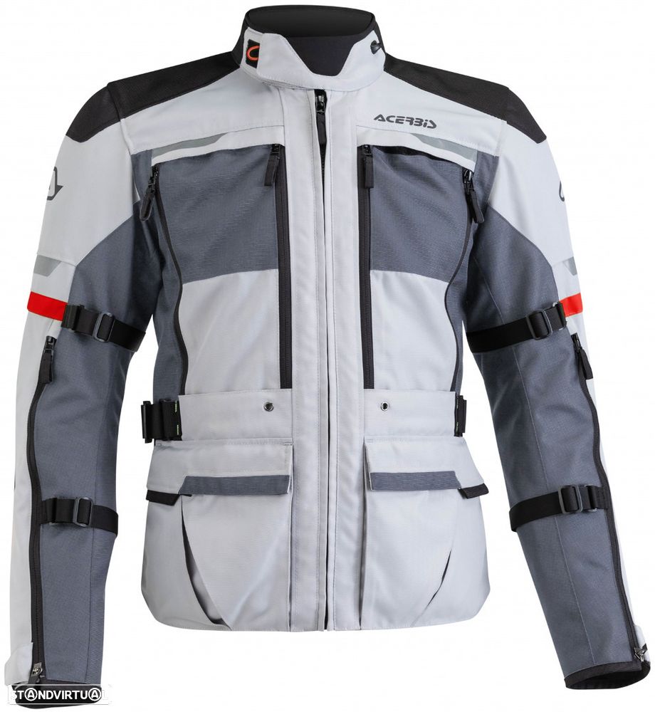 blusao acerbis ce x-tour cinza claro - 3