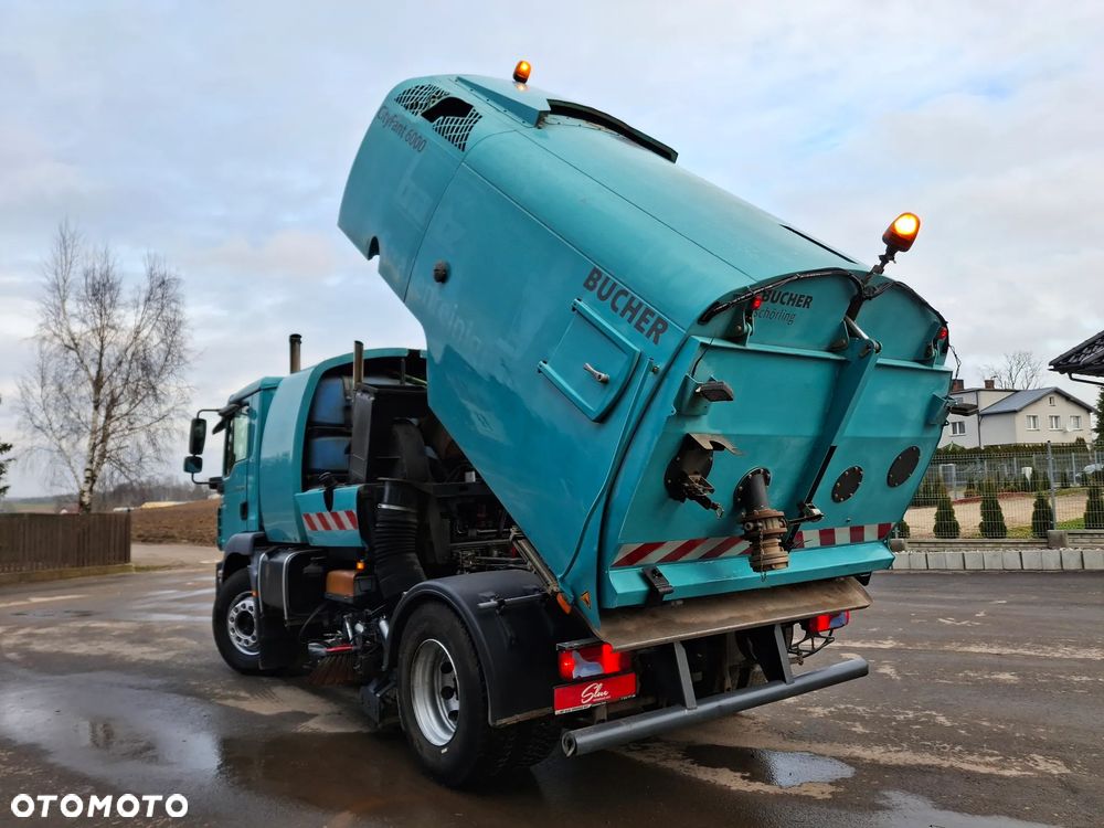 MAN TGM 18.290 Zamiatarka BUCHER 2 Silniki Karcher Mycie Ciśnieniowe - 13