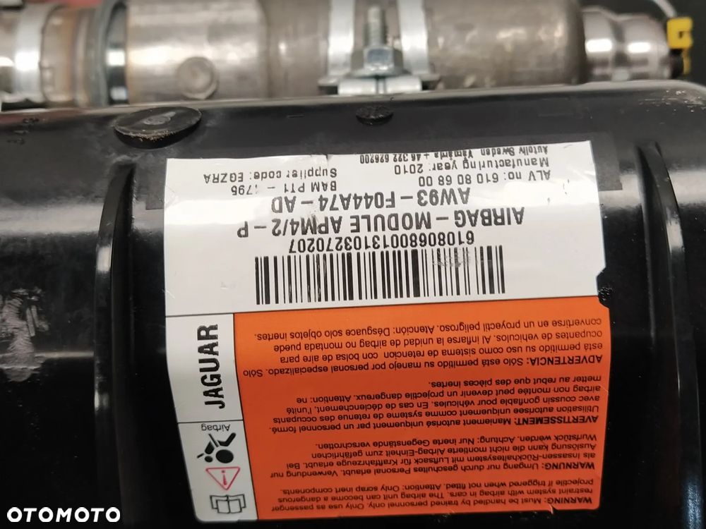 JAGUAR XJ X351 DESKA KONSOLA KOKPIT PODUSZKA POWIETRZNA AIRBAG PASAŻERA KIEROWNICY ZAPINKA NAPINACZ PASÓW BEZPIECZEŃSTWA BRĄZOWA ORYGINAŁ - 26