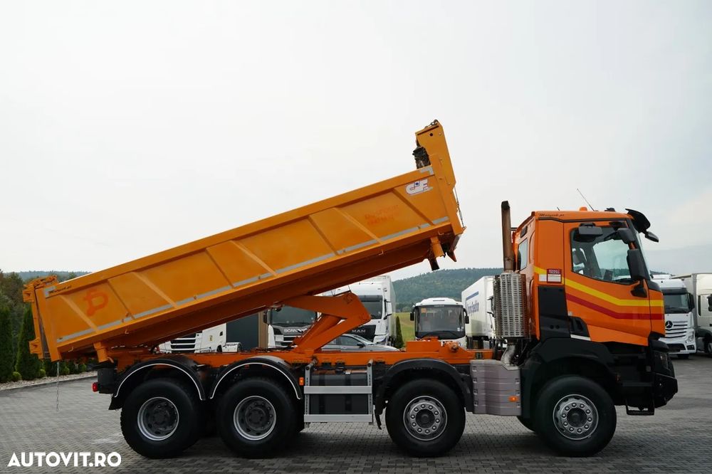 Renault K 480 / 8x4 / BASCUNĂ CU DOUĂ SENSURI / HYDRODOLT / UȘĂ CU BALAMALE / IMPORTAT / CONTRACT POST-SERVICE - 6