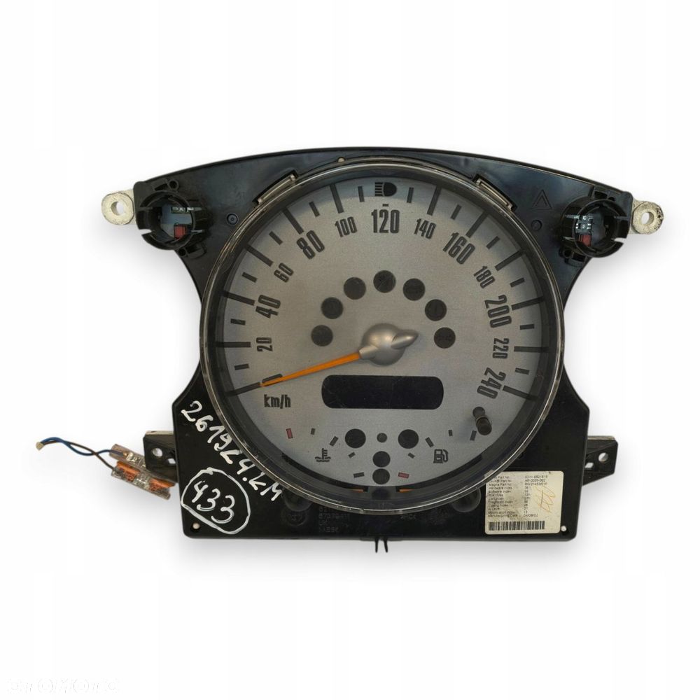 LICZNIK ZEGARY 6921518 Mini Cooper R50 R52 R53 1.6 16V benzyna 261 924km - 3