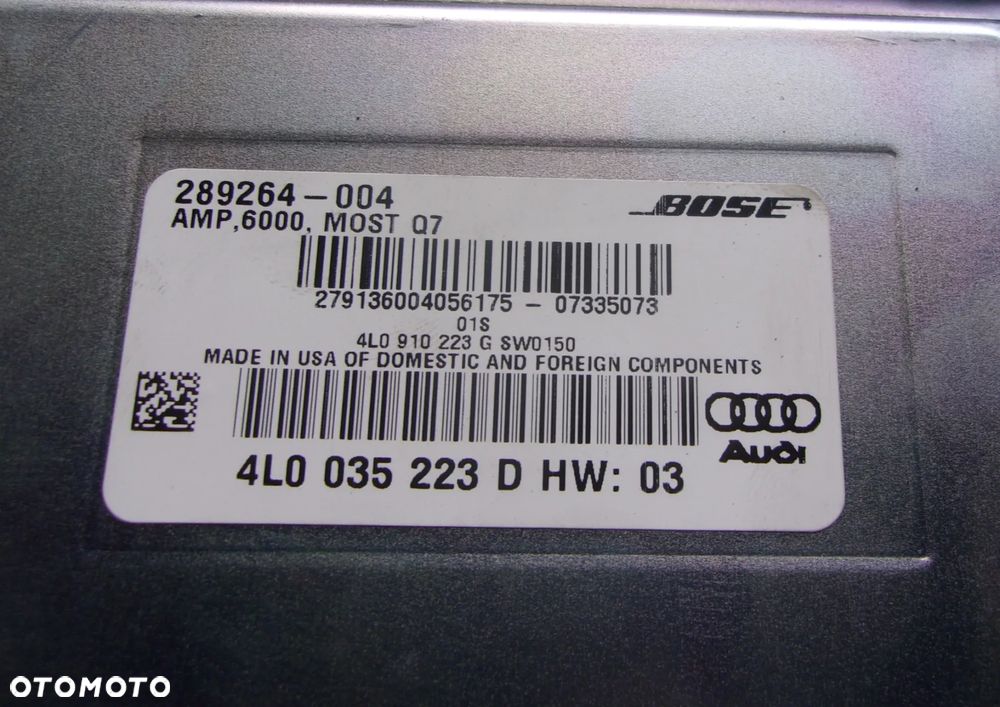 WZMACNIACZ AUDI Q7 4L BOSE 4L0035223D - 2