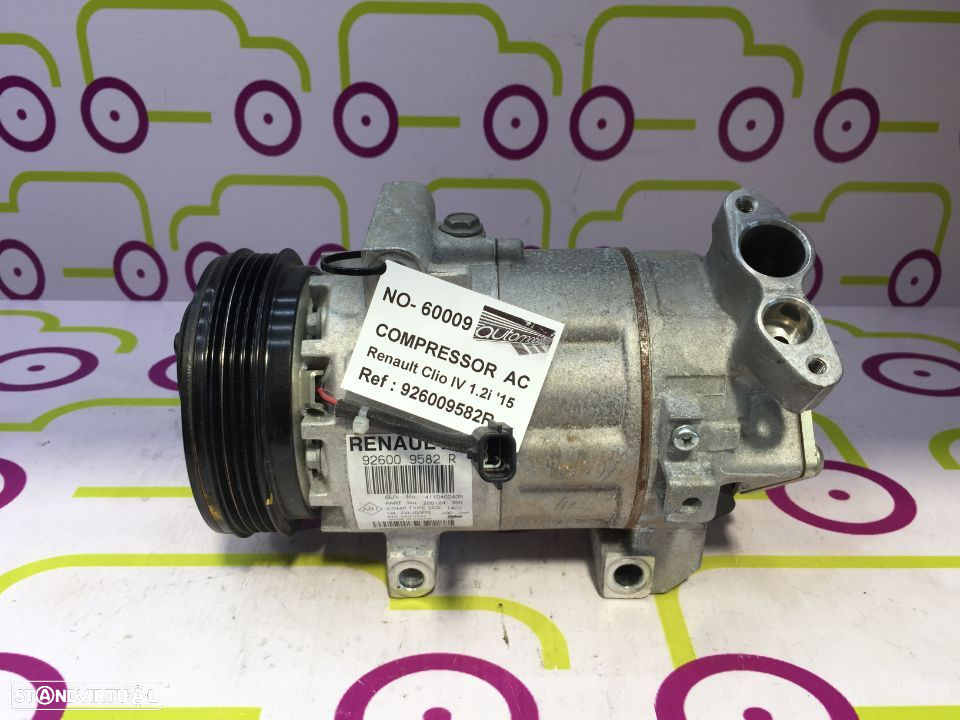 Compressor AC Renault Clio IV 1.2 75Cv de 2015 - Ref: 926009582R - NO60009 - 3