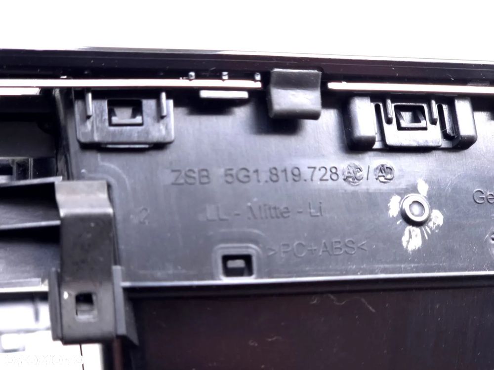 Panel Radio kratka nawiew ramka Volkswagen Golf VII 5G0919605D 5G1819743D 5G1819728AC - 11