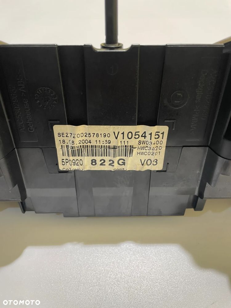 LICZNIK ZEGARY SEAT ALTEA V1054151 5P0920822G - 2
