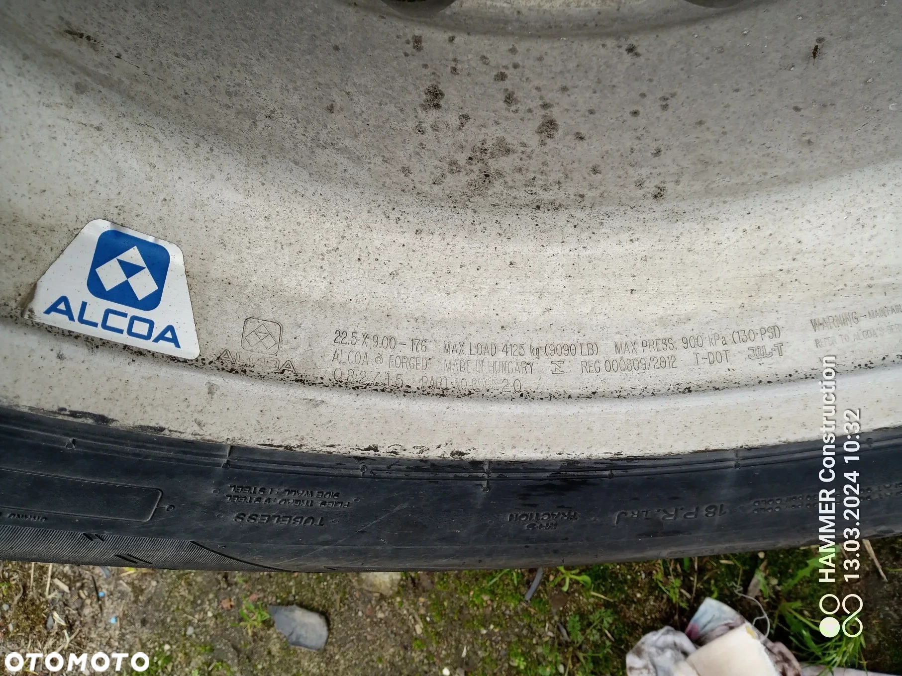 Opony Apollo 315/70 R22,5 na felgach Alcoa 22,5x9.00-176 całe koła - 6