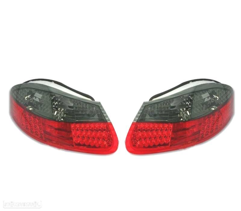 FAROLINS PORSCHE BOXSTER 986 96-04 LED VERMELHO FUMADO - 1